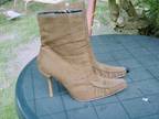 PAIR LADIES Brown Suede Ankle Boots/uk7/Croydon/Surrey, ...