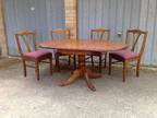 PINE DROP leaf table and four chairs. Ducal good quality...